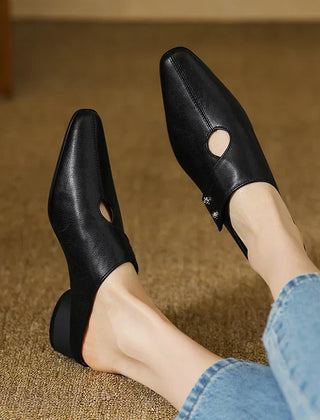 Olga | Leather-Look Mules