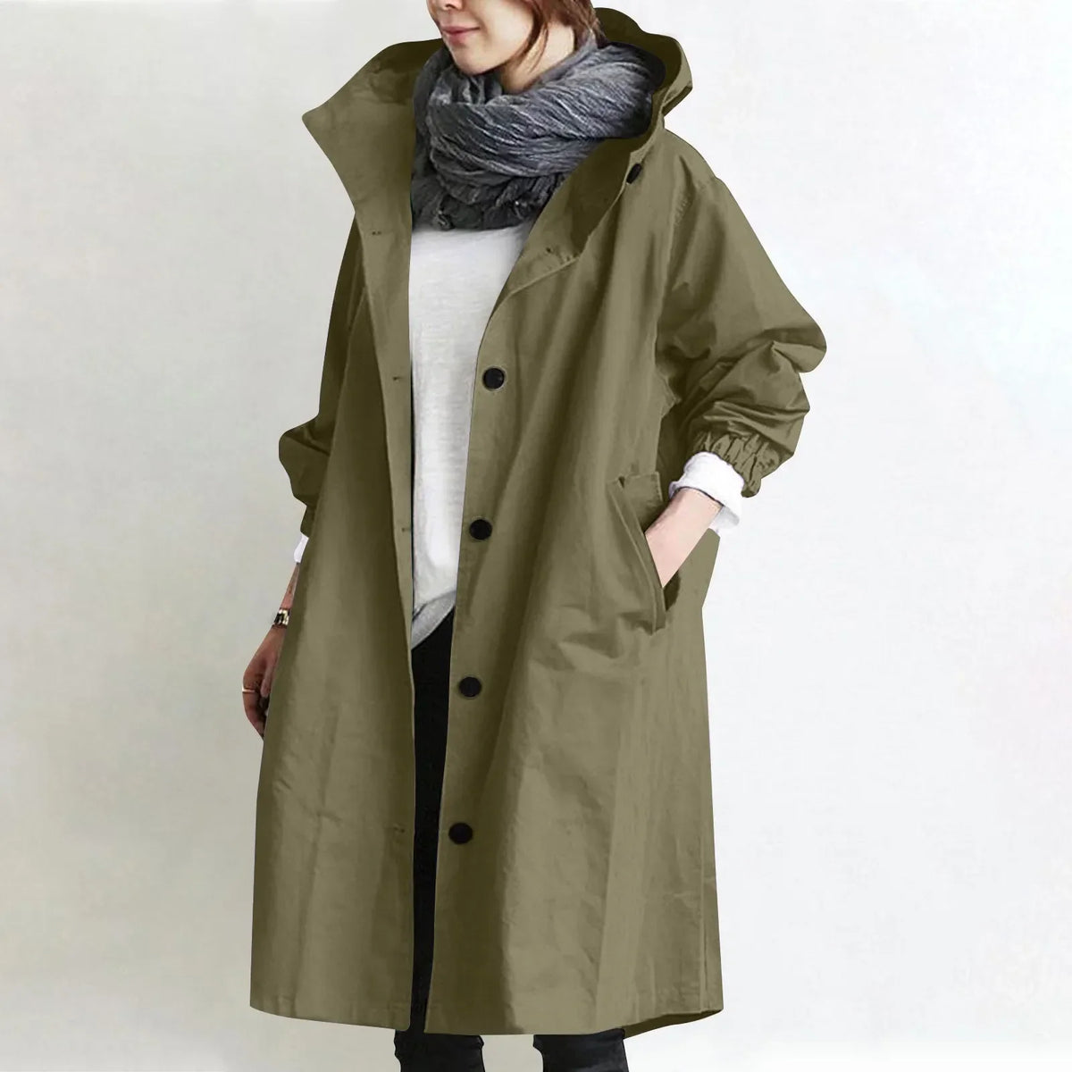 Arabella | Hooded Longline Trench Coat