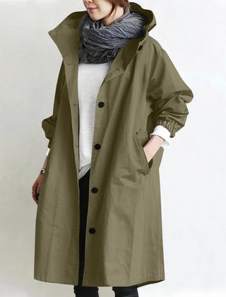 Theodora | Long Hooded Trench Coat