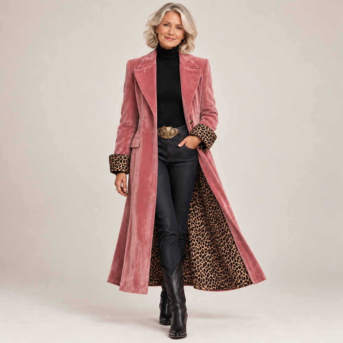 Arabella | Longline Tailored Velvet-Effect Coat