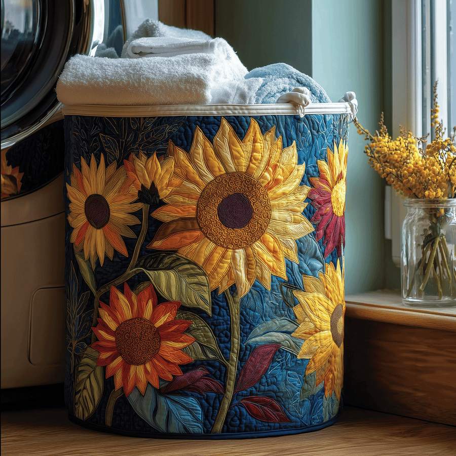 Sunny | Sunshine Floral Quilted Laundry Basket