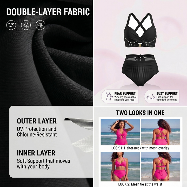 Sabine | 2-in-1 Hoog Getailleerde Tummy Control Bikini