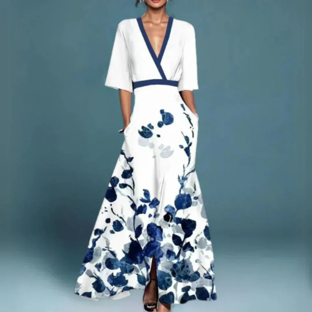 SOPHIA | ELEGANT EVENING DRESS WITH FLORAL PATTERN