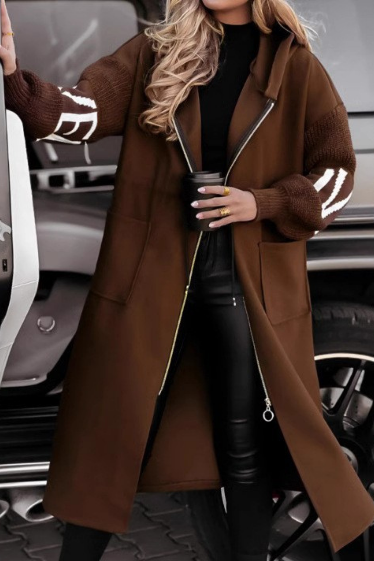 Elena | Hooded Zip Coat