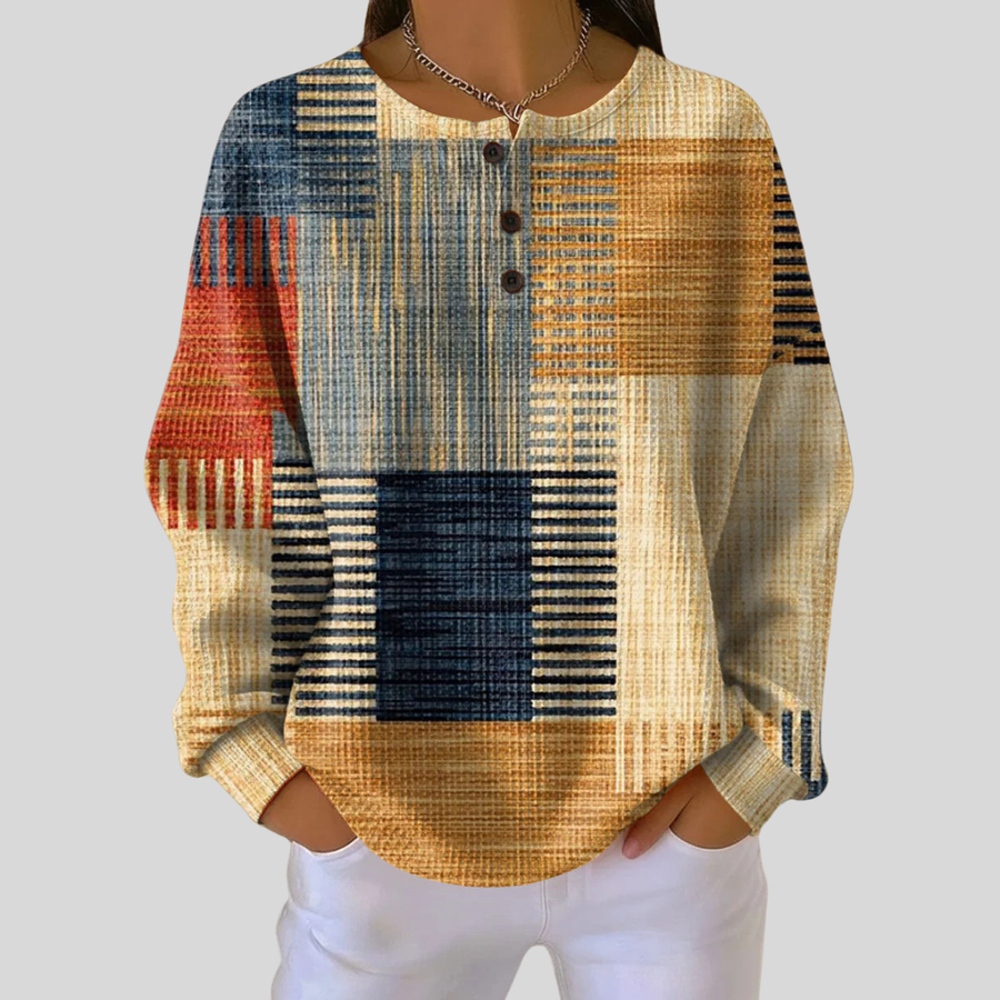 Bexford | Patchwork Check Sweatshirt