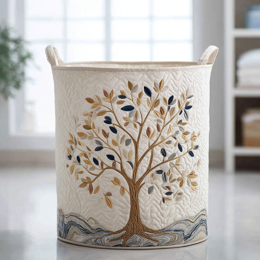 Aurora | Vital Bloom Quilted Laundry Basket