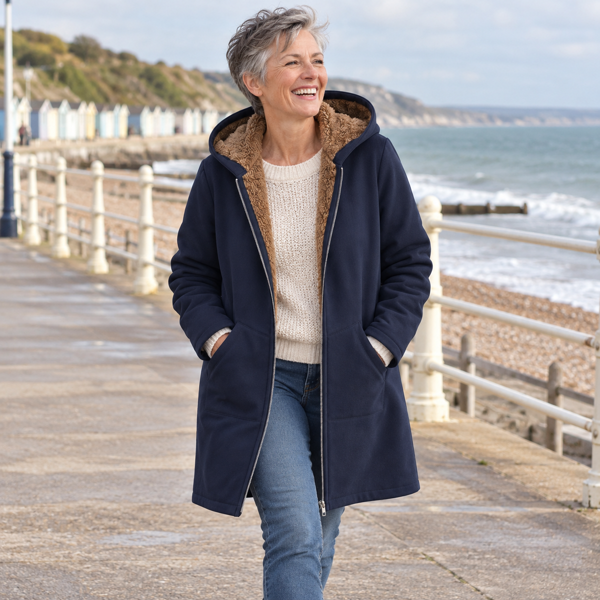 Evelyn | Cozy Hooded Coat