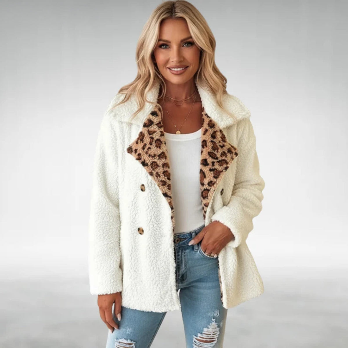 Lori | Cosy Leopard Teddy Coat