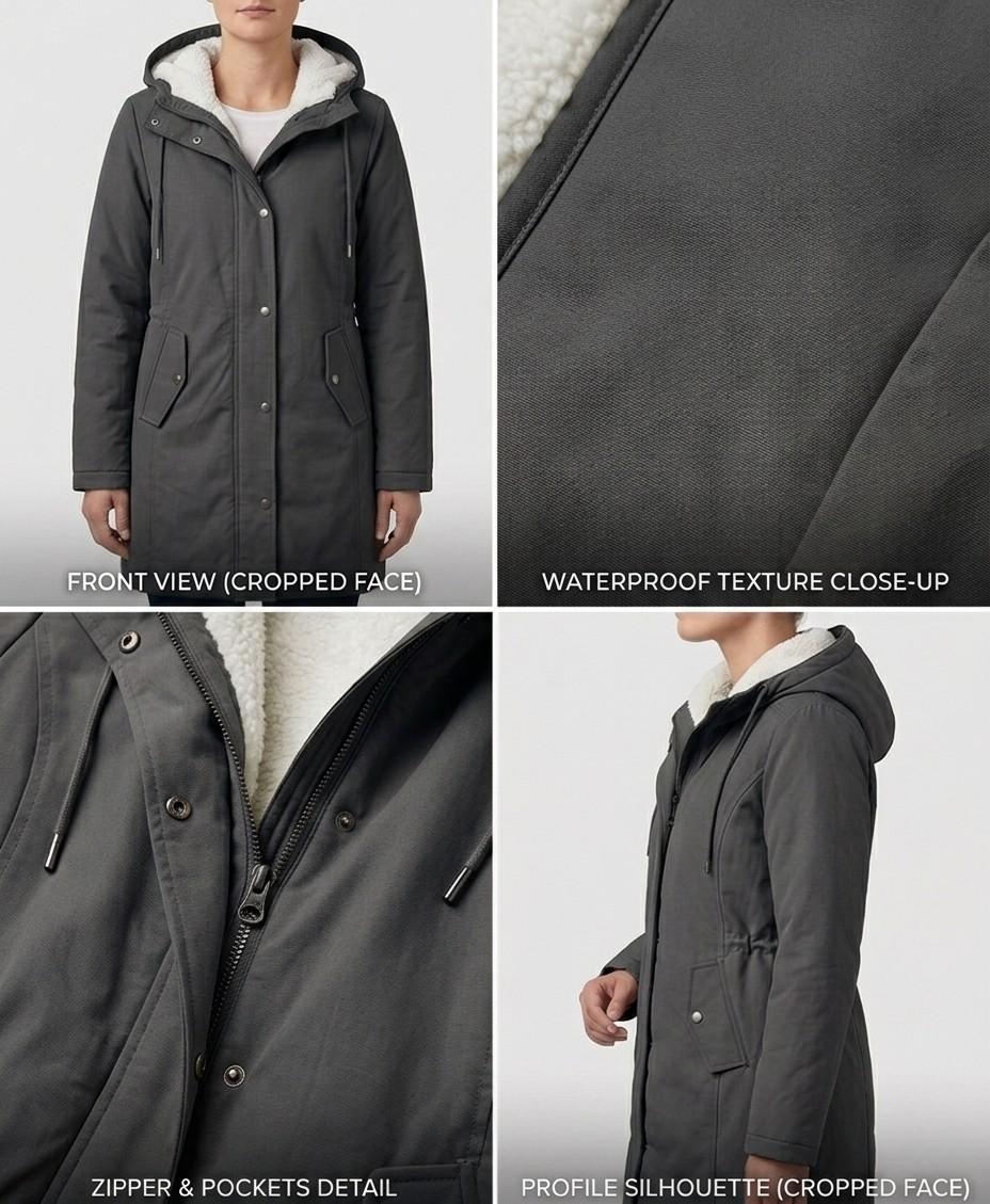 Bronwyn | Water-Resistant Hooded Coat
