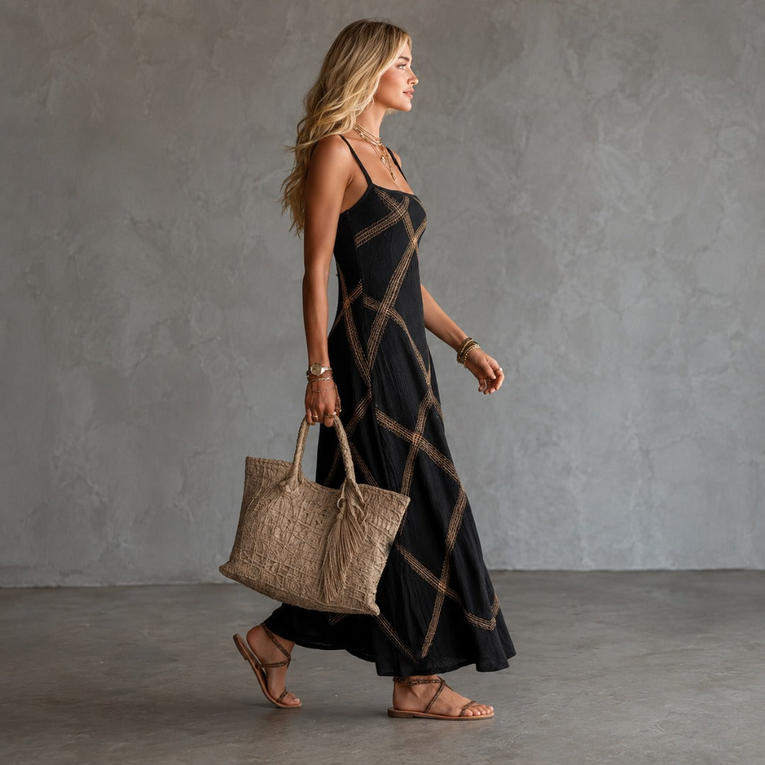Amelia | Geometric Maxi Dress