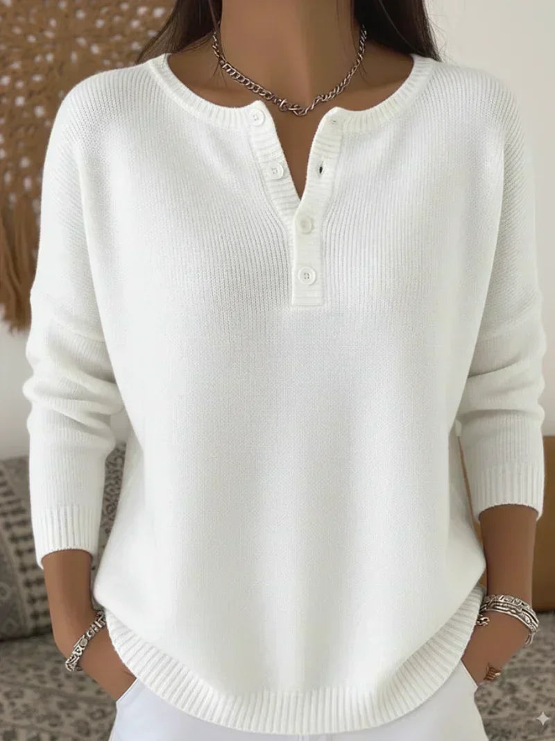 Ernesta | Henley Button Jumper