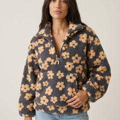 Daisy | Floral Sherpa Sweatshirt
