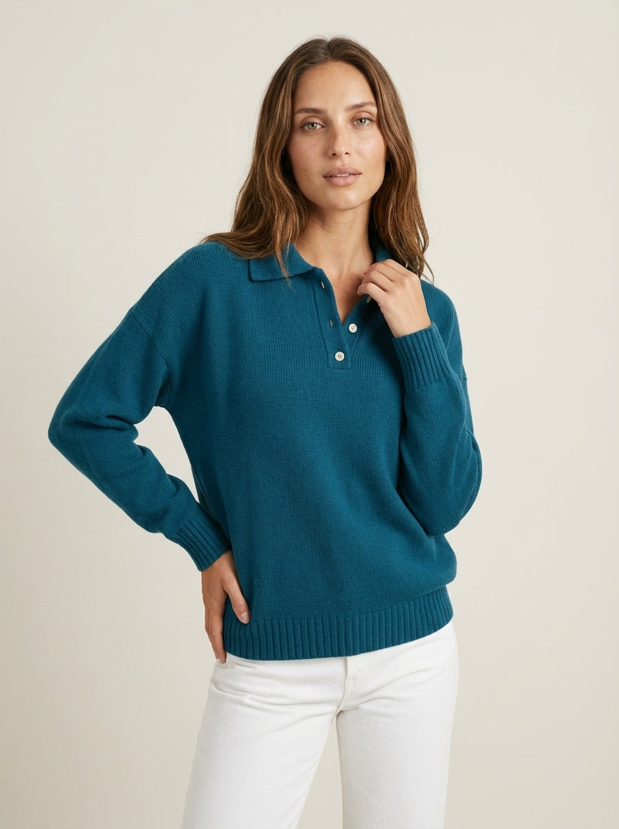 Laura | Collared Jumper with Button Details