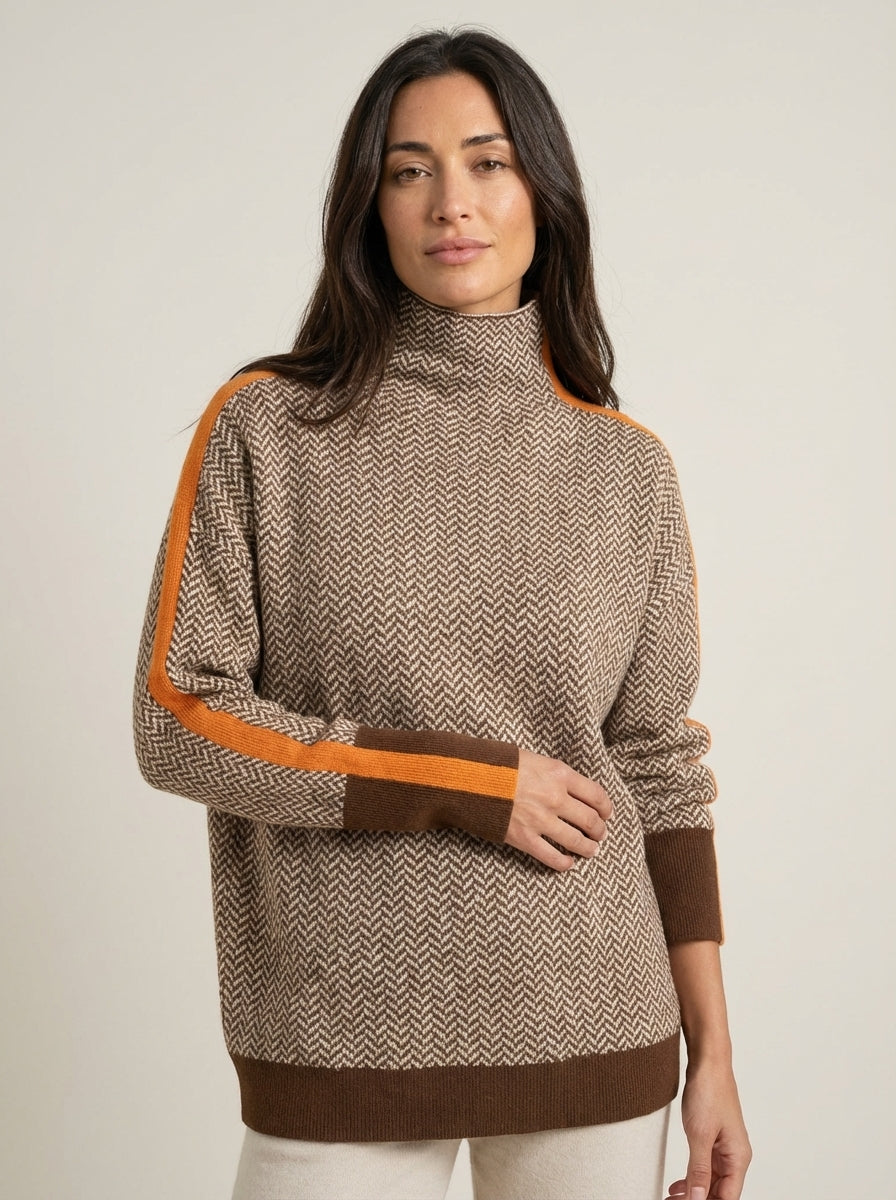 Martina | Striped High-Neck Jumper
