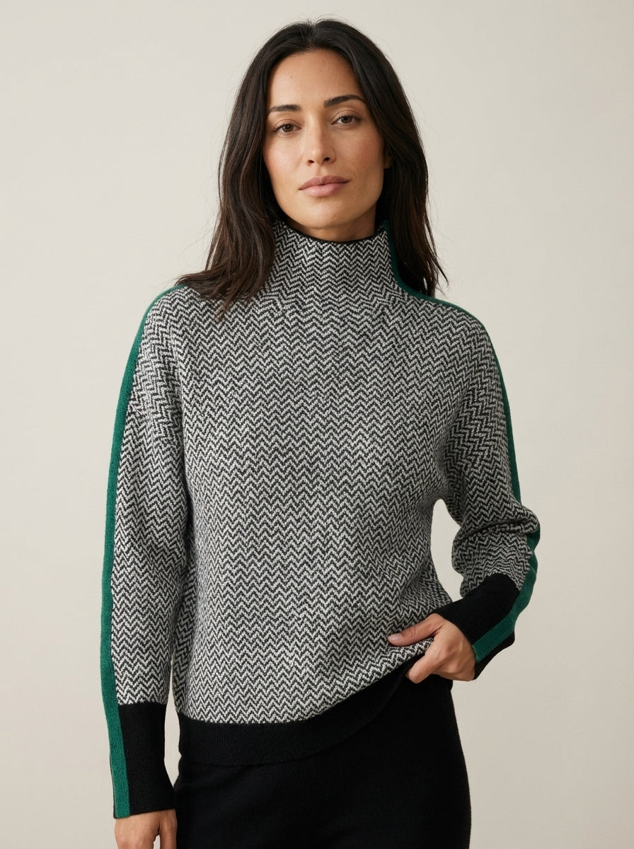 Martina | Striped High-Neck Jumper