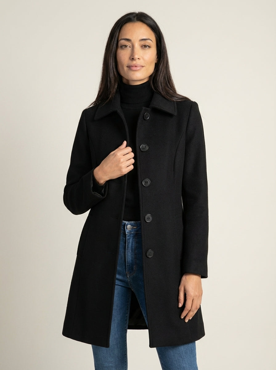 Helena | A-Line Winter Coat with Buttons