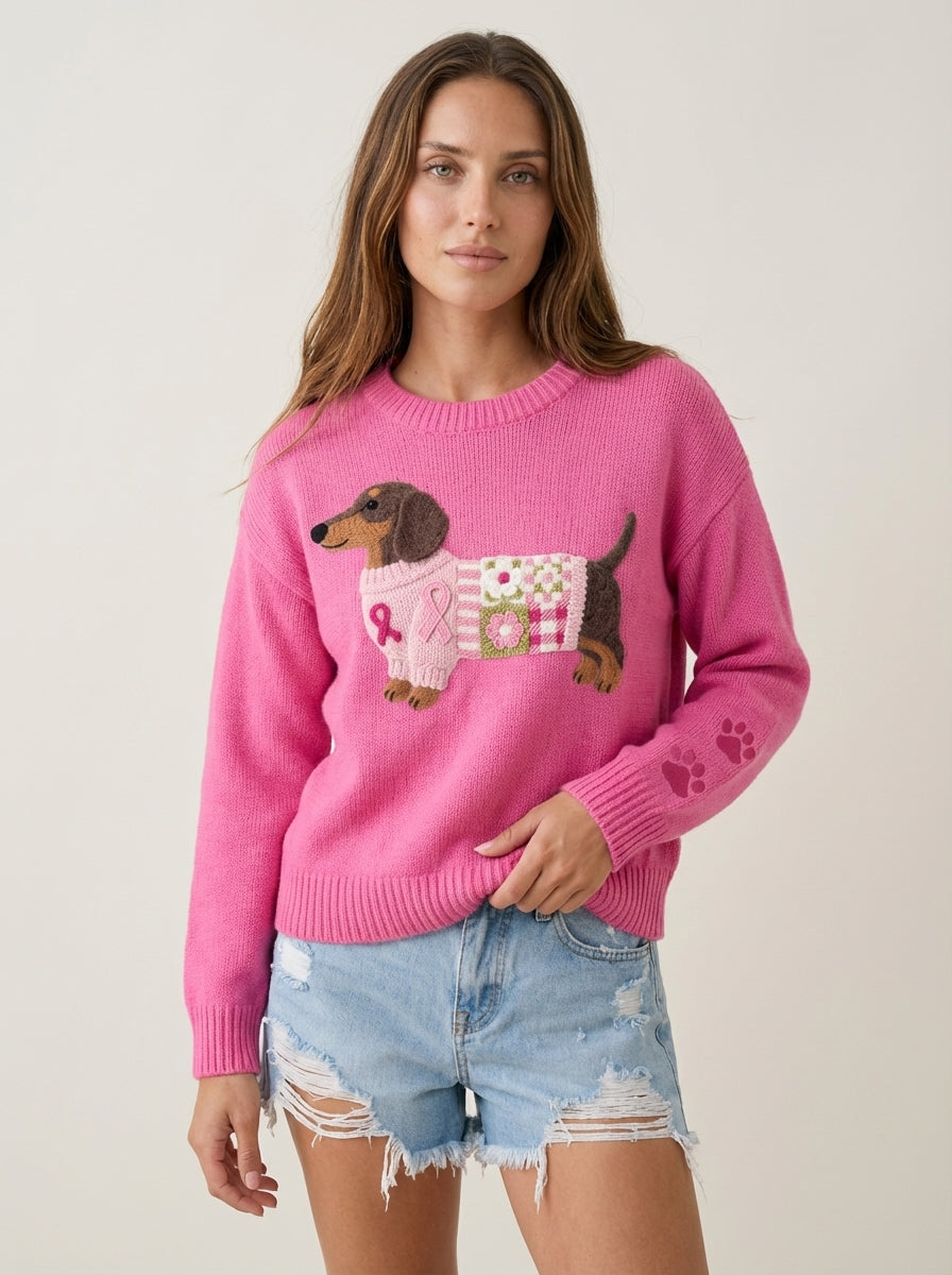 Olivia | Dachshund Patchwork Jumper