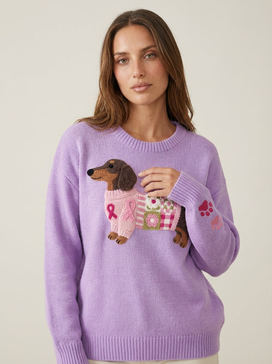 Olivia | Dachshund Patchwork Jumper