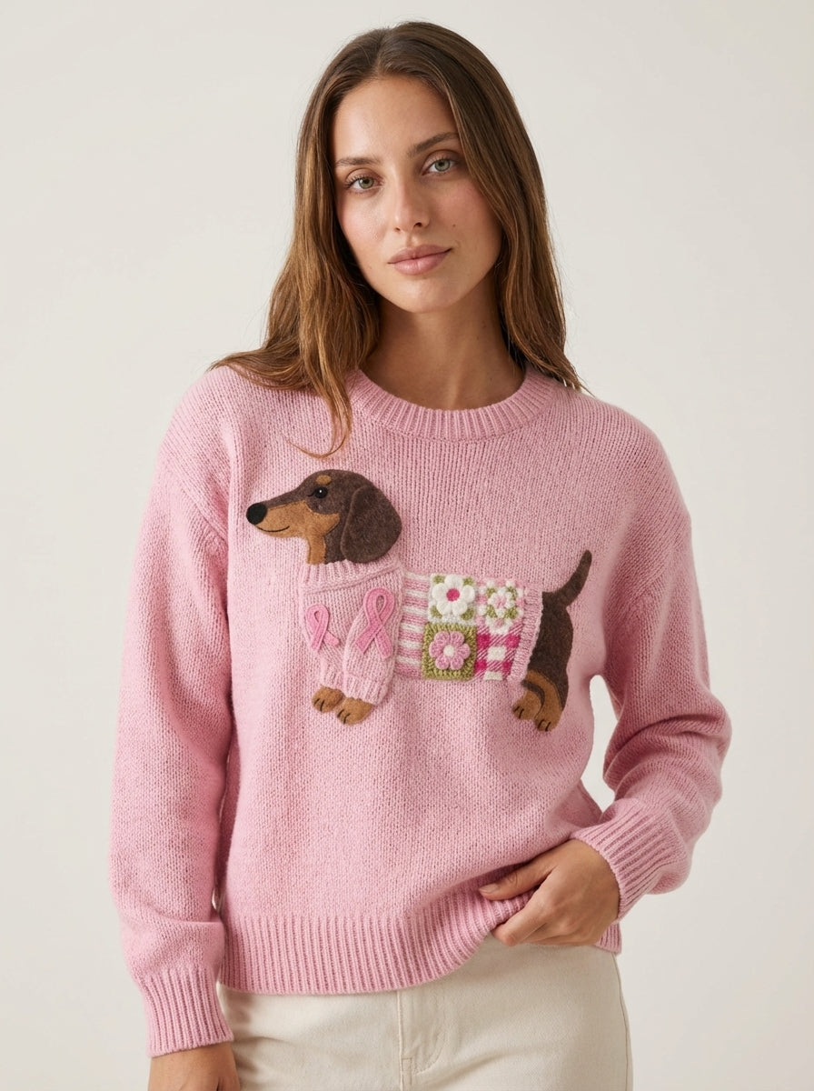 Olivia | Dachshund Patchwork Jumper