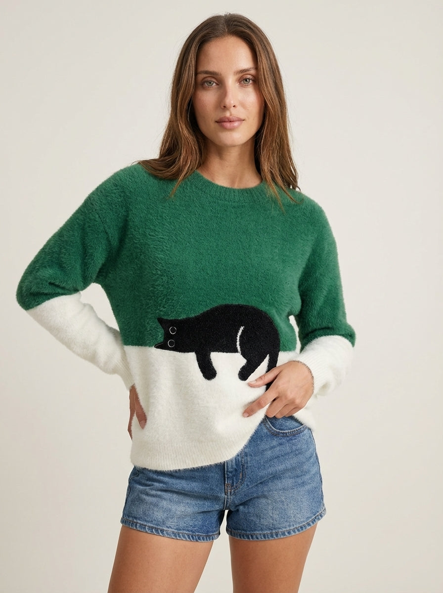Luna | Cat Graphic Sweatshirt