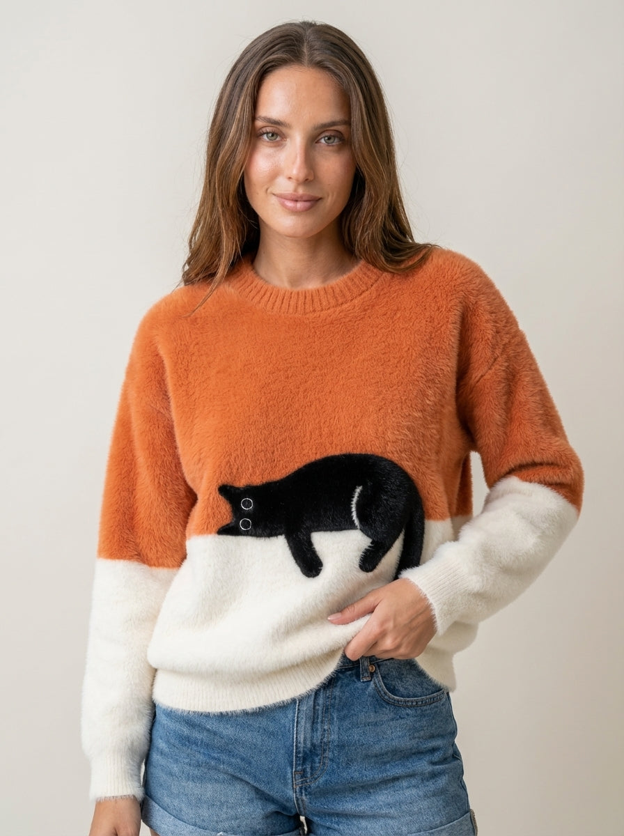 Luna | Cat Graphic Sweatshirt