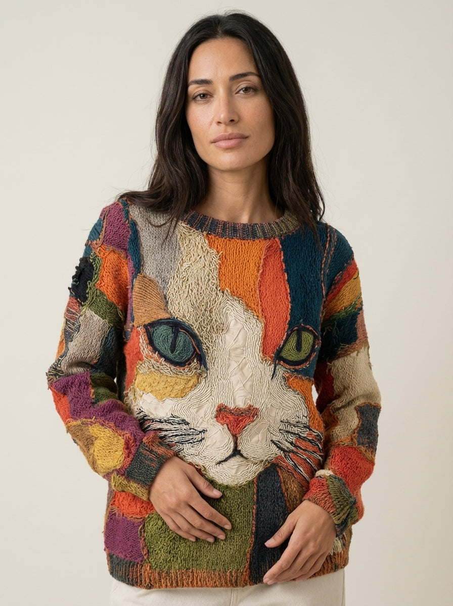 Aria | Artistic Top with Cat