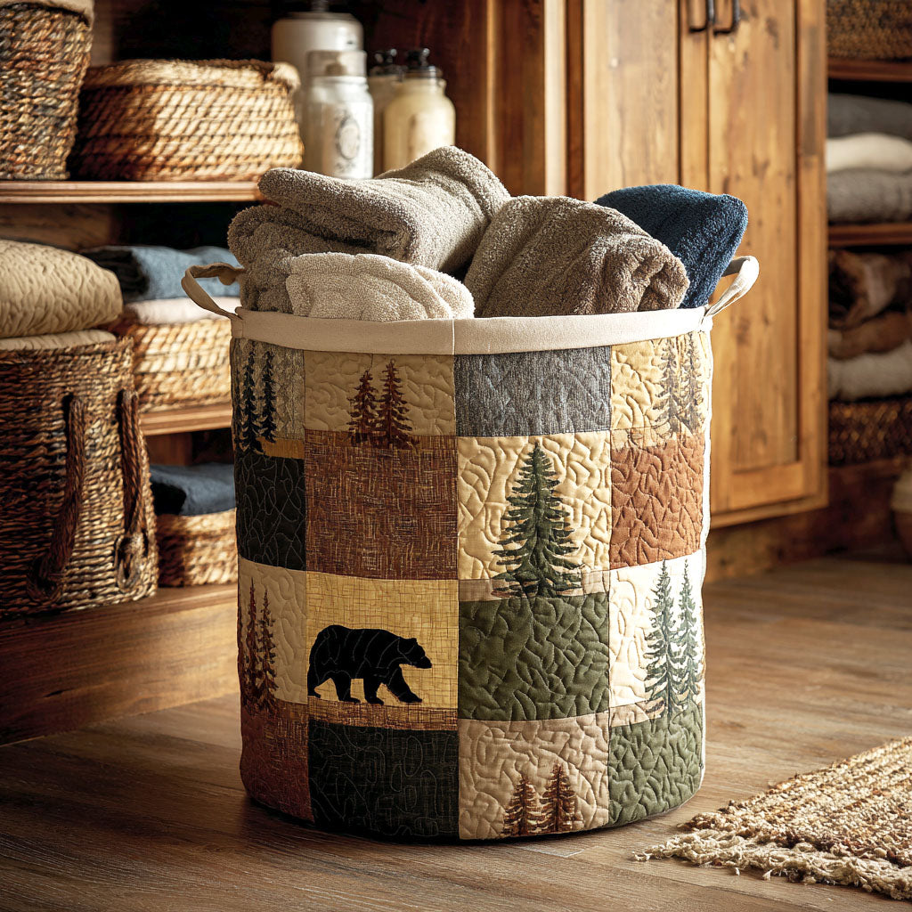 Maple | Woodland Patch Quilted Laundry Basket