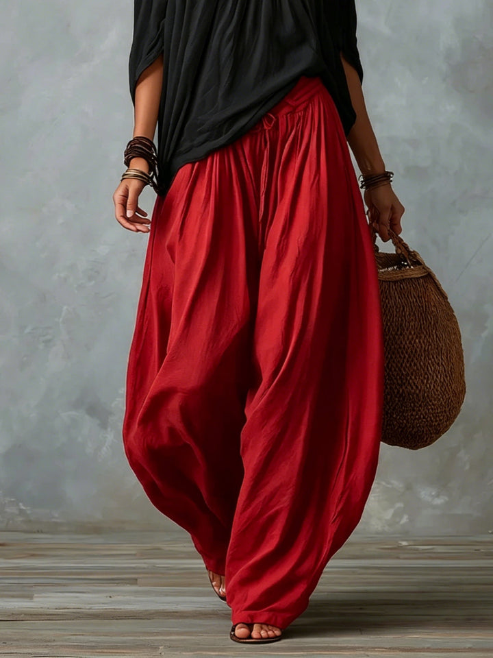 Off-Shoulder Top & Lantern Trousers Set