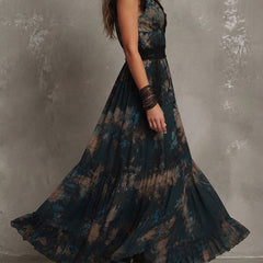 Giorgia | Vintage Floral Chiffon Maxi Dress