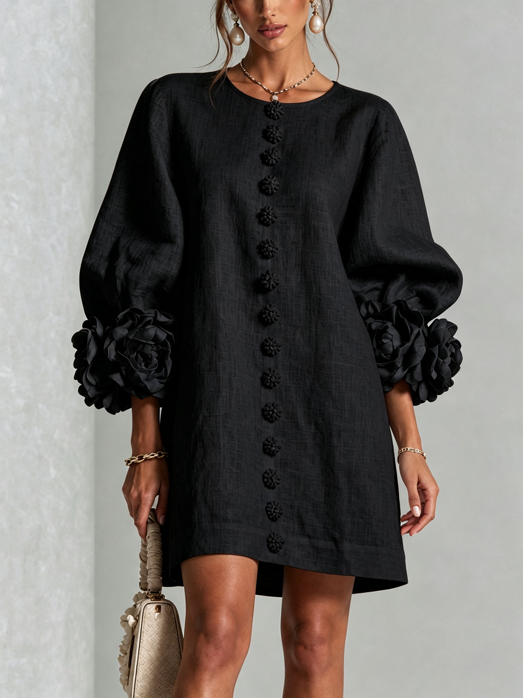 Zoe | Floral Button Mini Dress