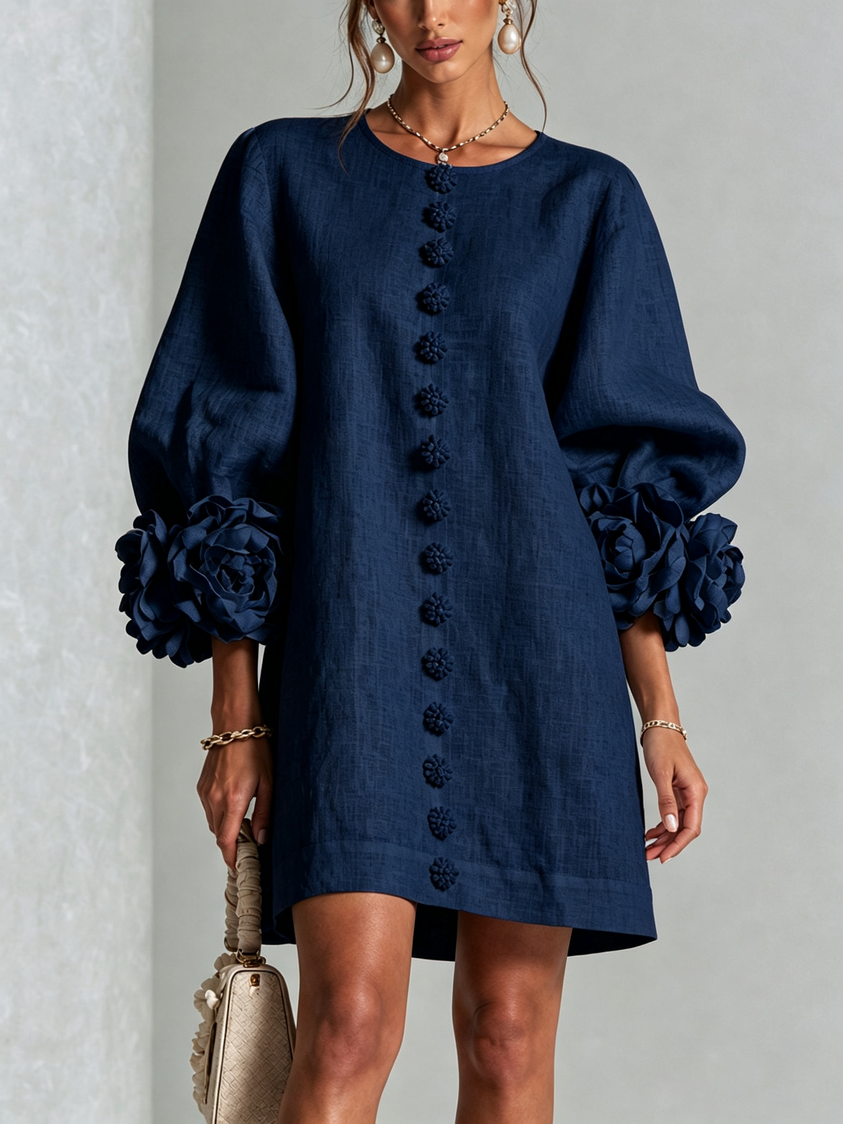 Zoe | Floral Button Mini Dress