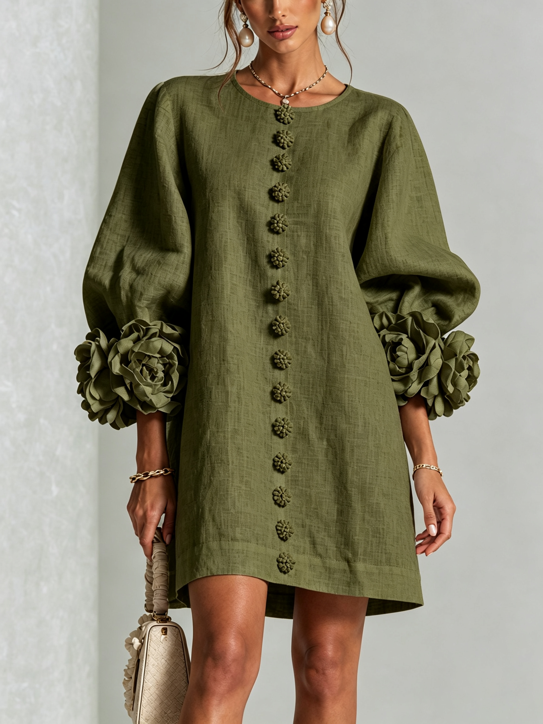 Zoe | Floral Button Mini Dress