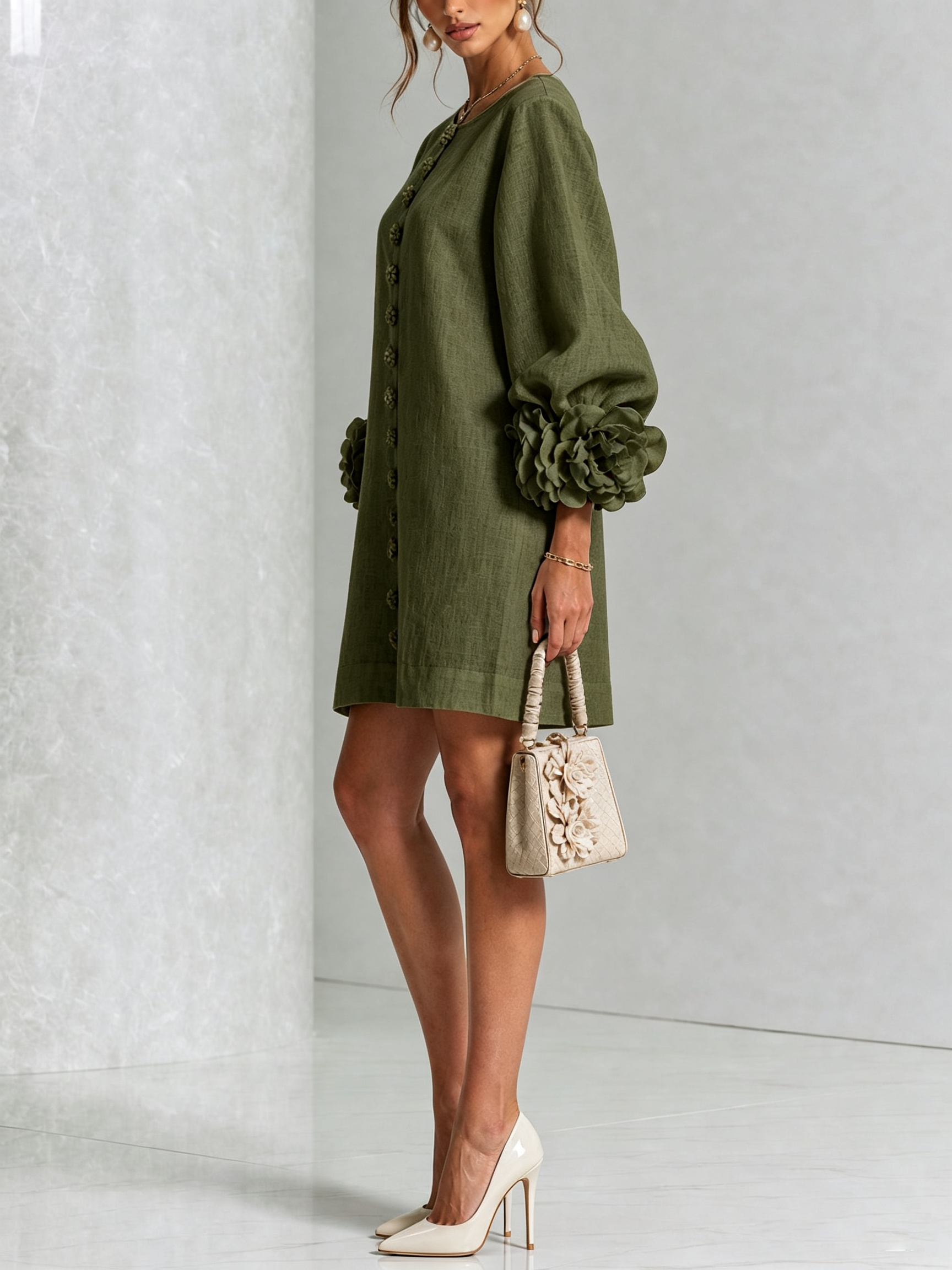 Zoe | Floral Button Mini Dress