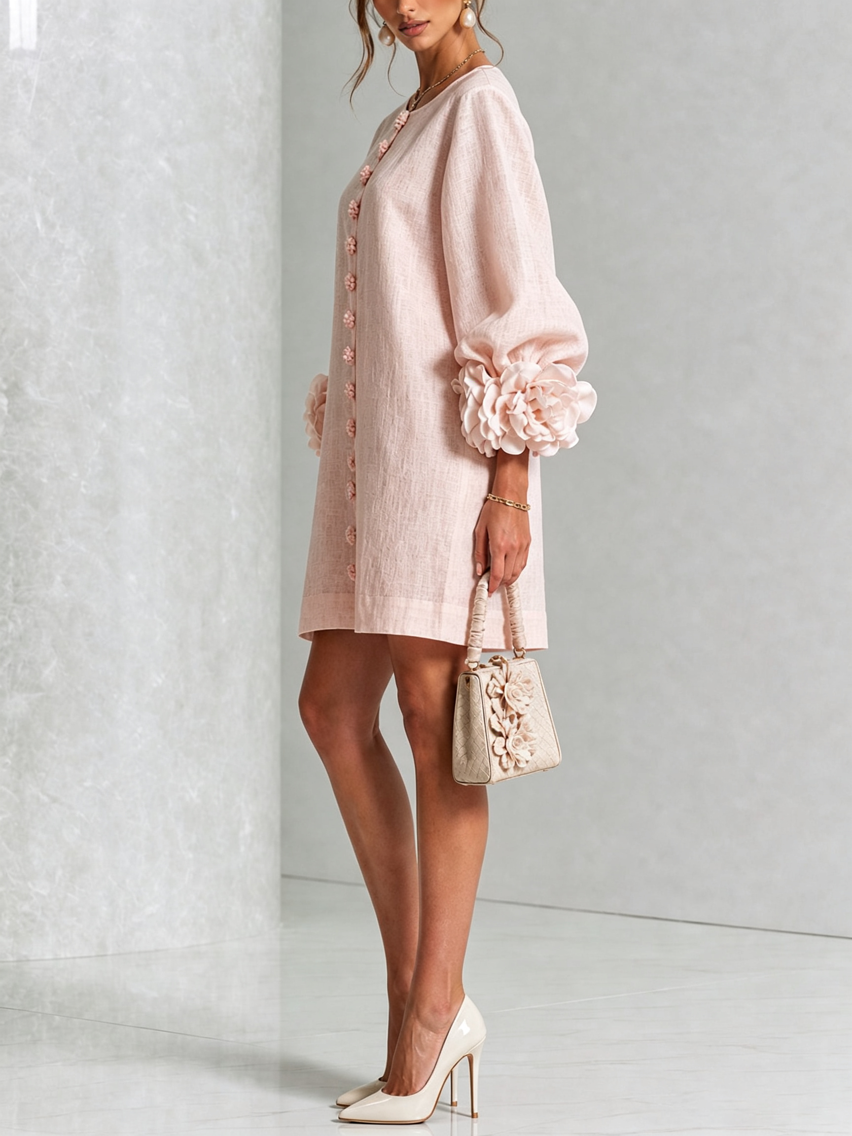 Zoe | Floral Button Mini Dress