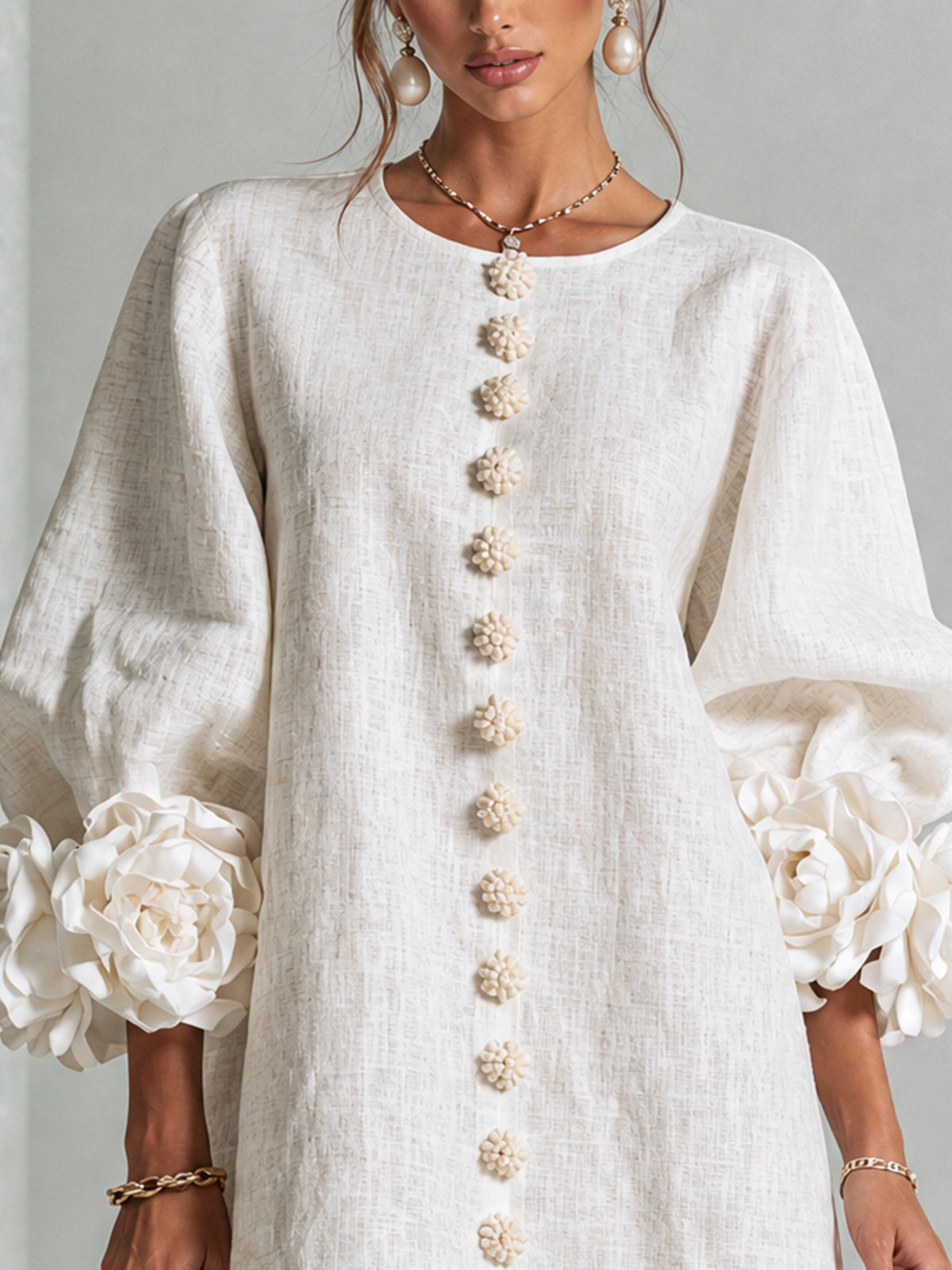 Zoe | Floral Button Mini Dress