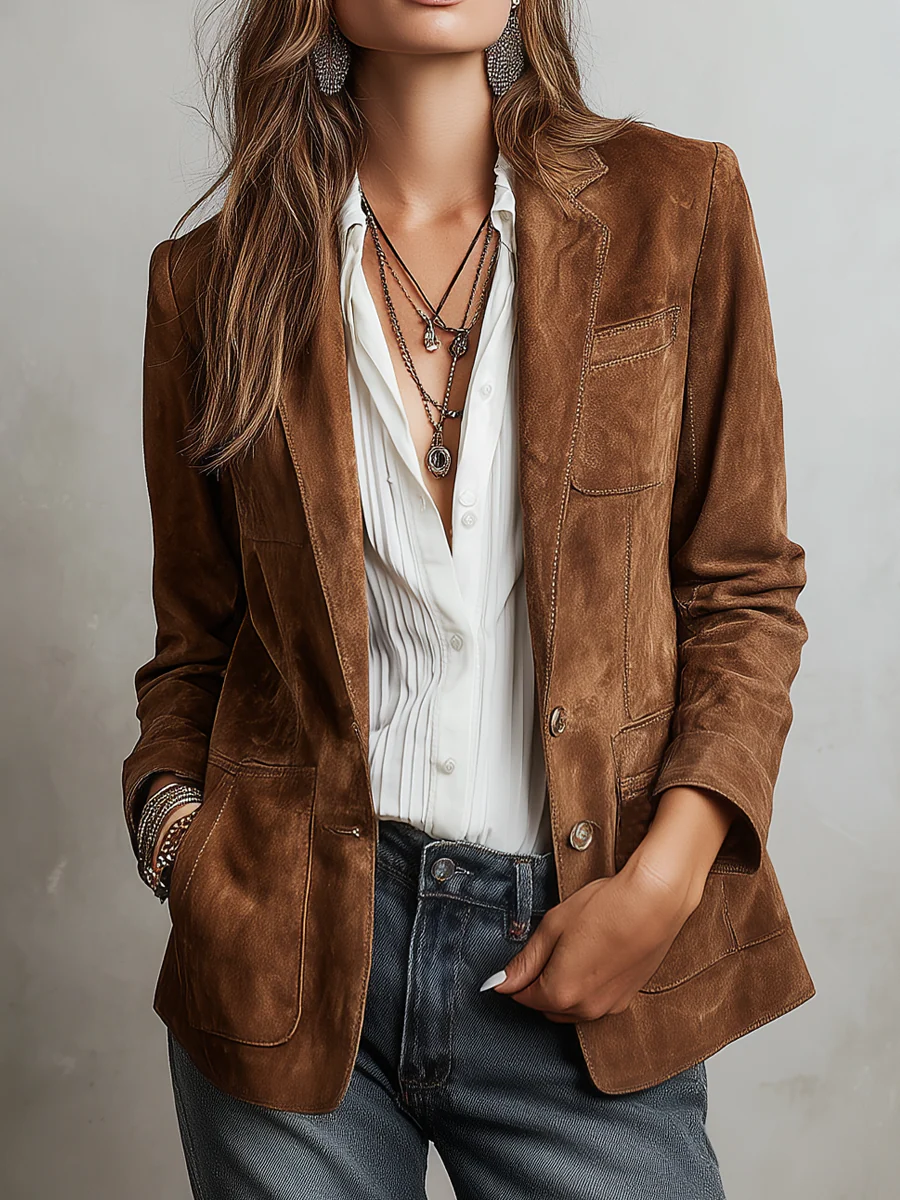 Marcella | Vintage Brown Blazer