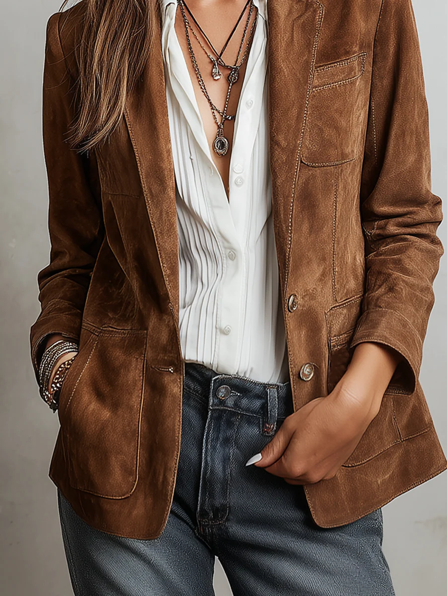 Marcella | Vintage Brown Blazer