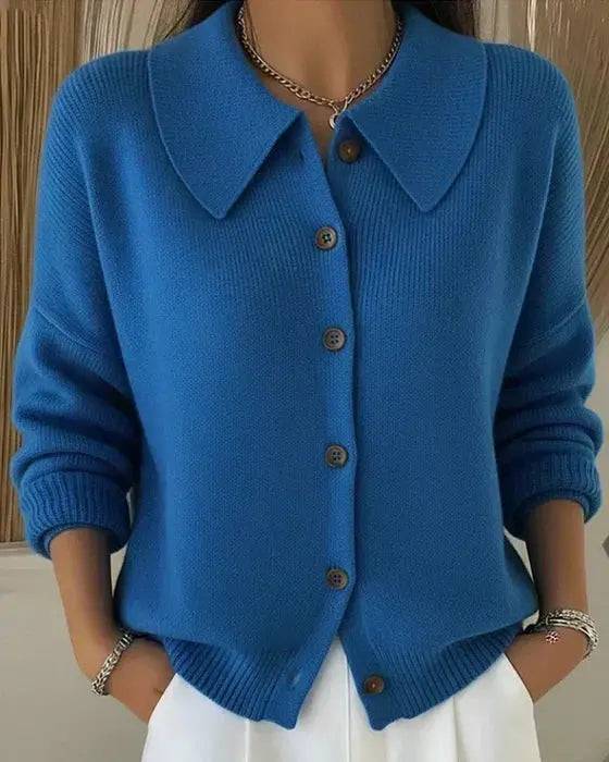 Orlaith | Cosy Shirt Collar Cardigan