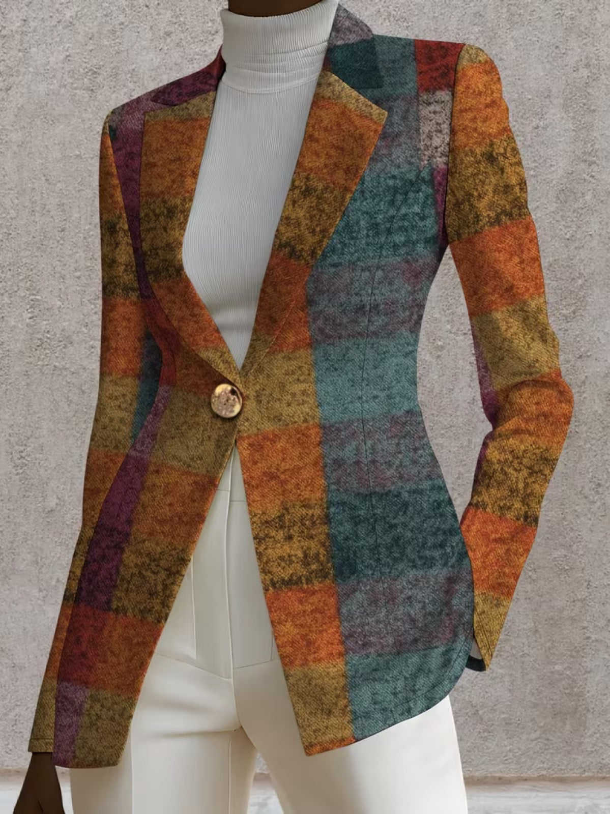 Amandine | Autumn Checked Blazer