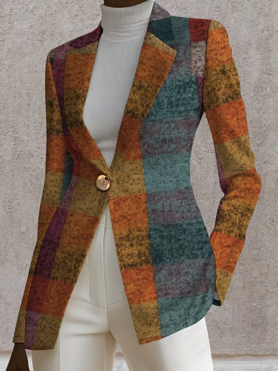 Amandine | Autumn Checked Blazer