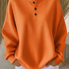 Delyth | Round Neck Waffle Jumper