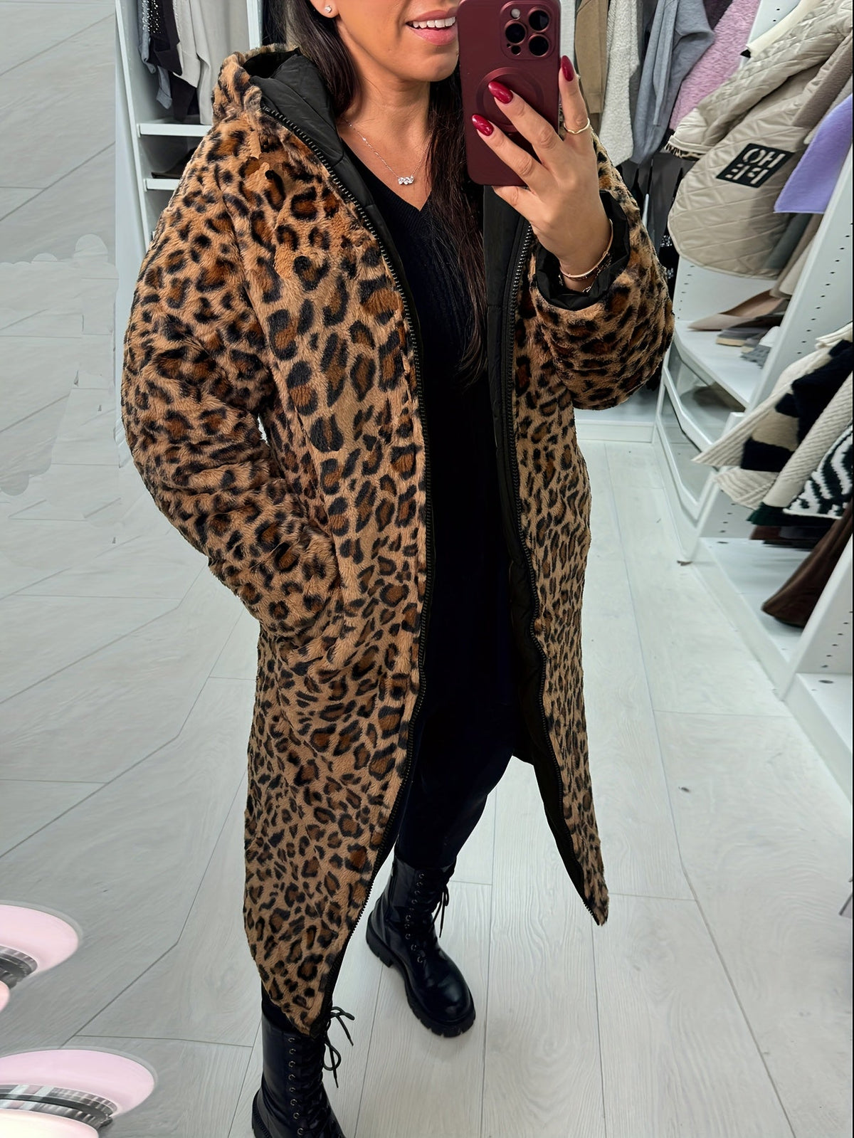 Isabeau | Reversible Leopard-Print Coat
