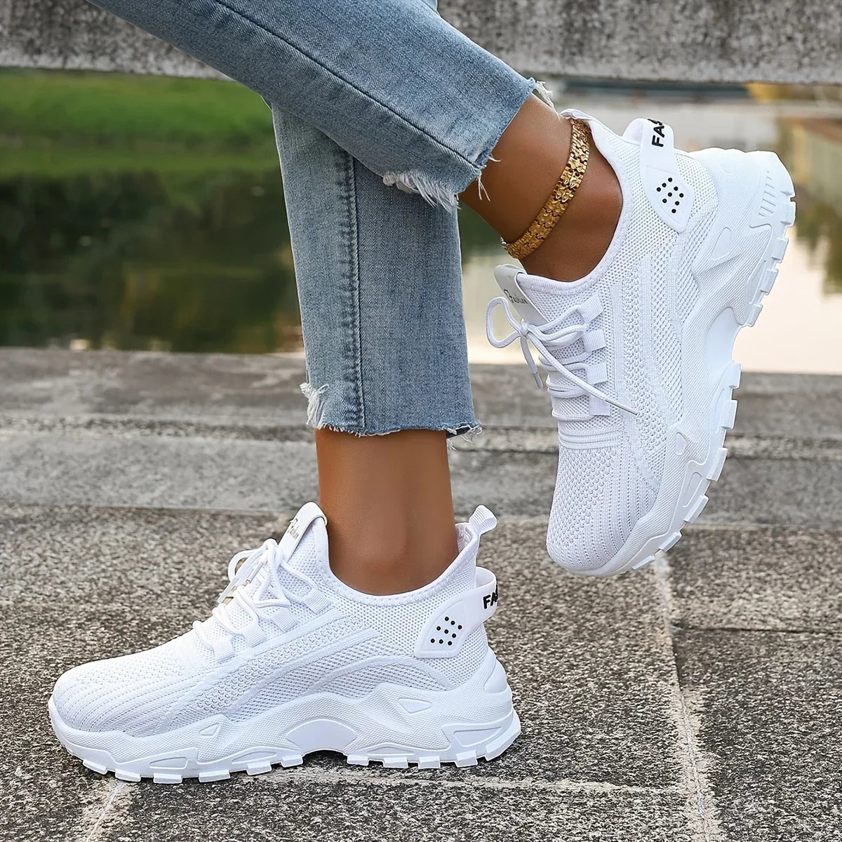 Annie | Women's Breathable Knit Trainers