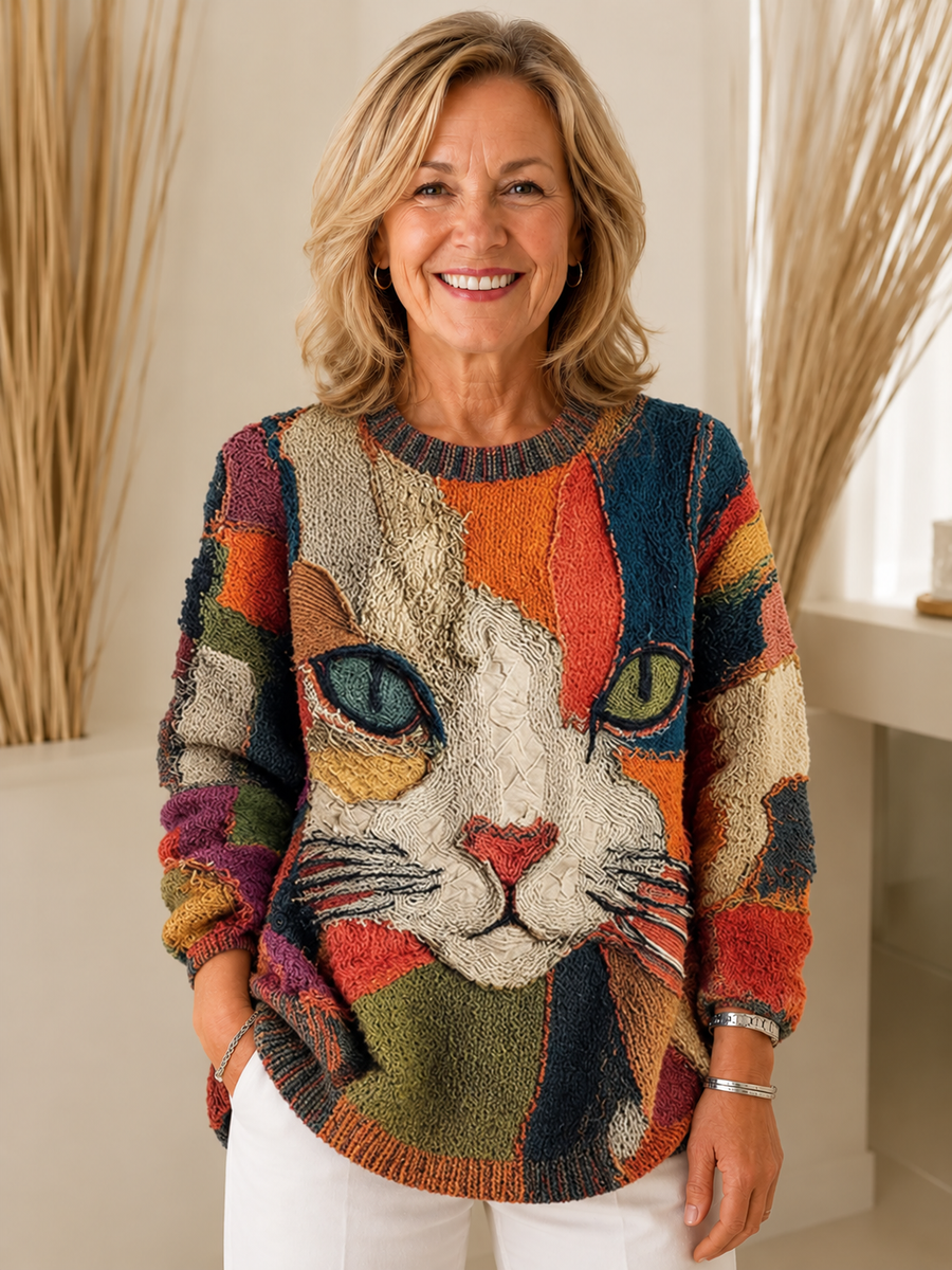 Aria | Artistic Top with Cat