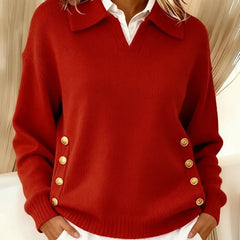 Vynette | Collared V Neck Jumper