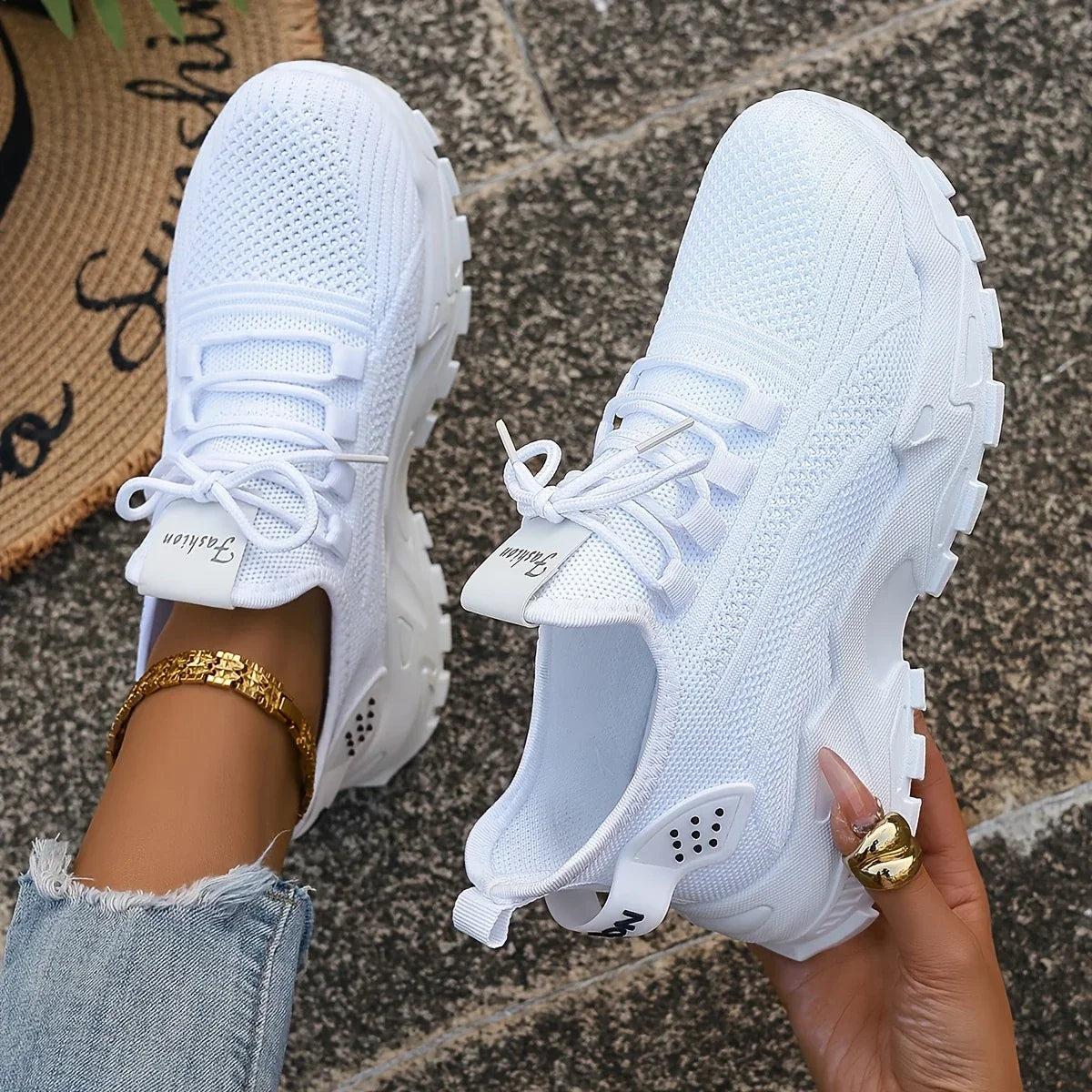 Annie | Women's Breathable Knit Trainers