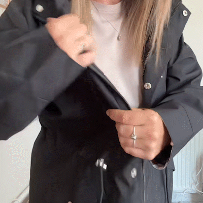 Imogen | Hooded Rain Jacket with Check Lining