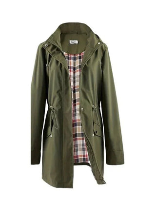 Imogen | Hooded Rain Jacket with Check Lining