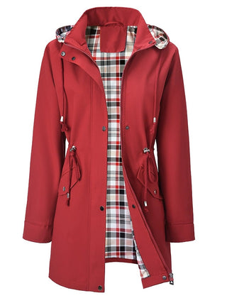 Imogen | Hooded Rain Jacket with Check Lining