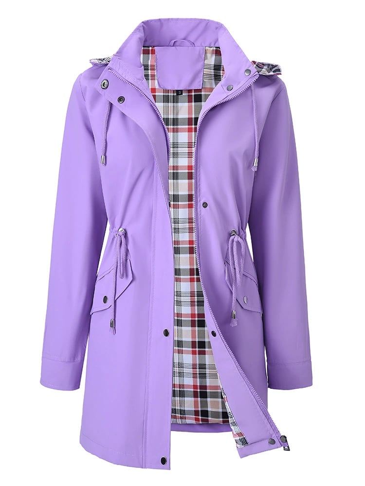 Iona | Hooded Drawstring Rain Jacket